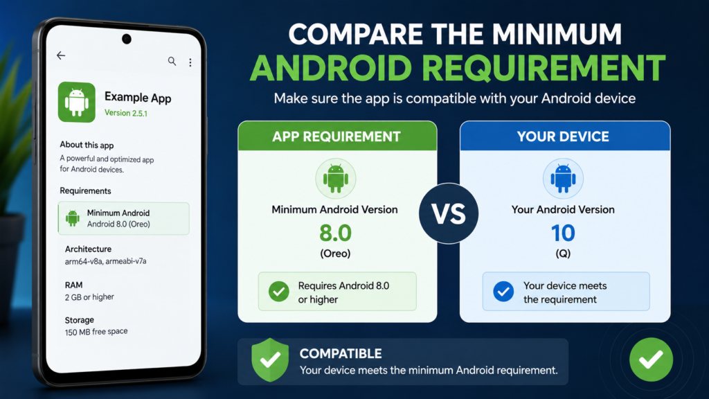 Compare the Minimum Android Requirement