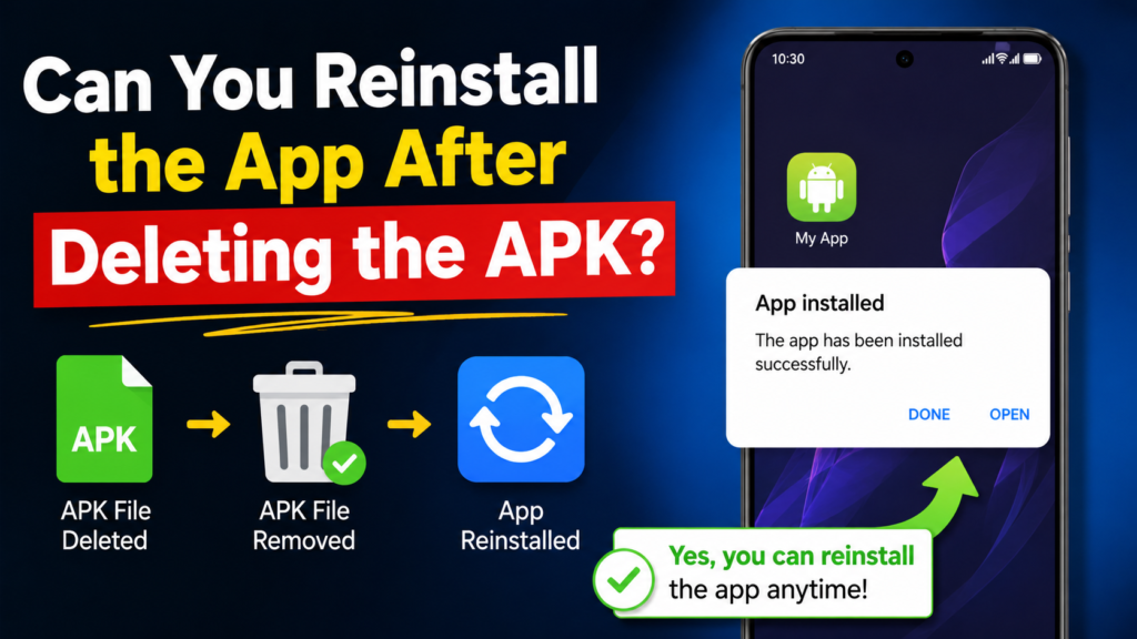 Can You Reinstall the App After Deleting the APK