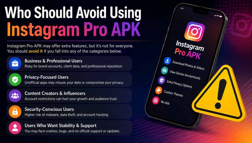 Who Should Avoid Using Instagram Pro APK