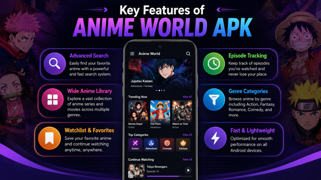Key Features of Anime World APK