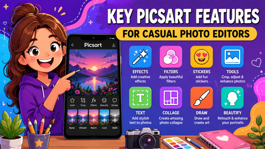 Key PicsArt Features for Casual Photo Editors