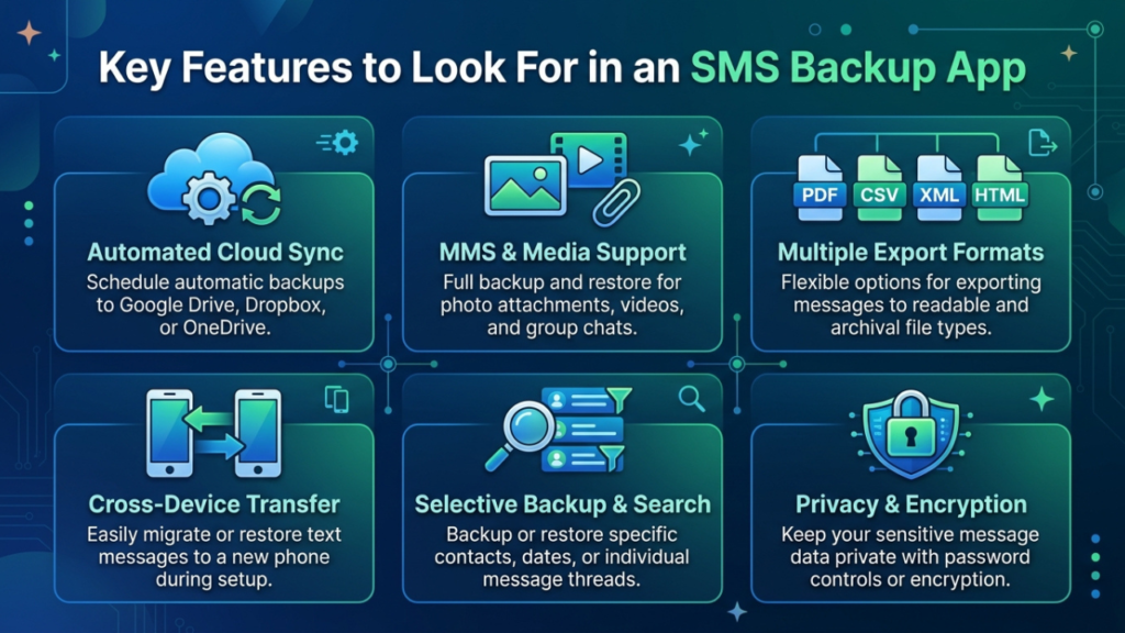 Key Features to Look For in an SMS Backup App