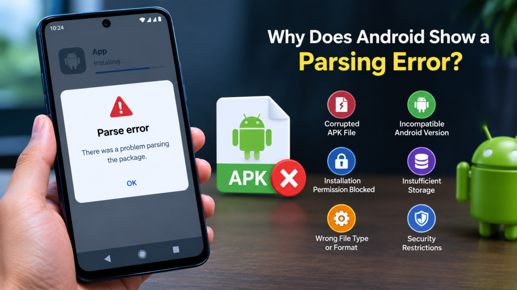 Why Does Android Show a Parsing Error