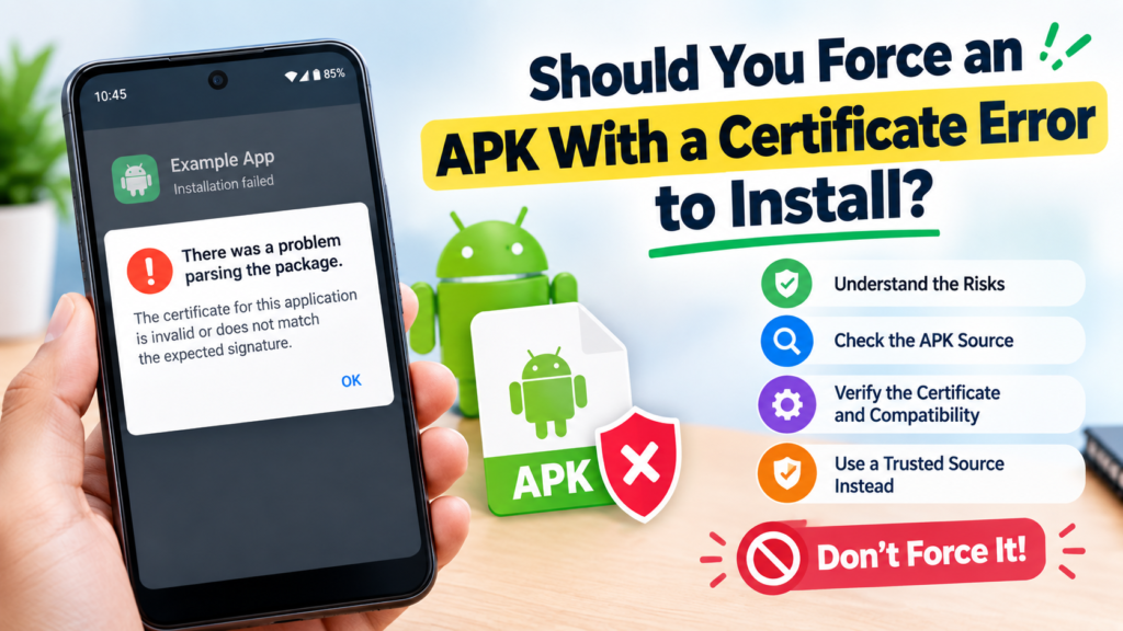 Should You Force an APK With a Certificate Error to Install