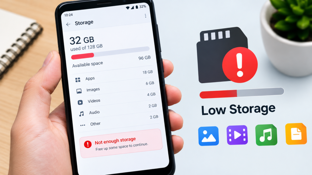 2. Your Phone Does Not Have Enough Free Storage