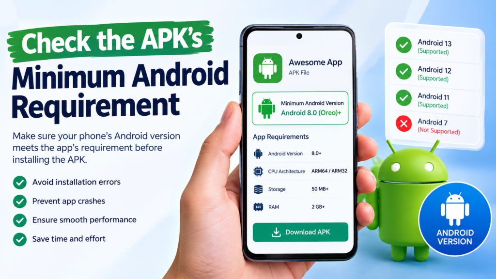Check the APK's Minimum Android Requirement