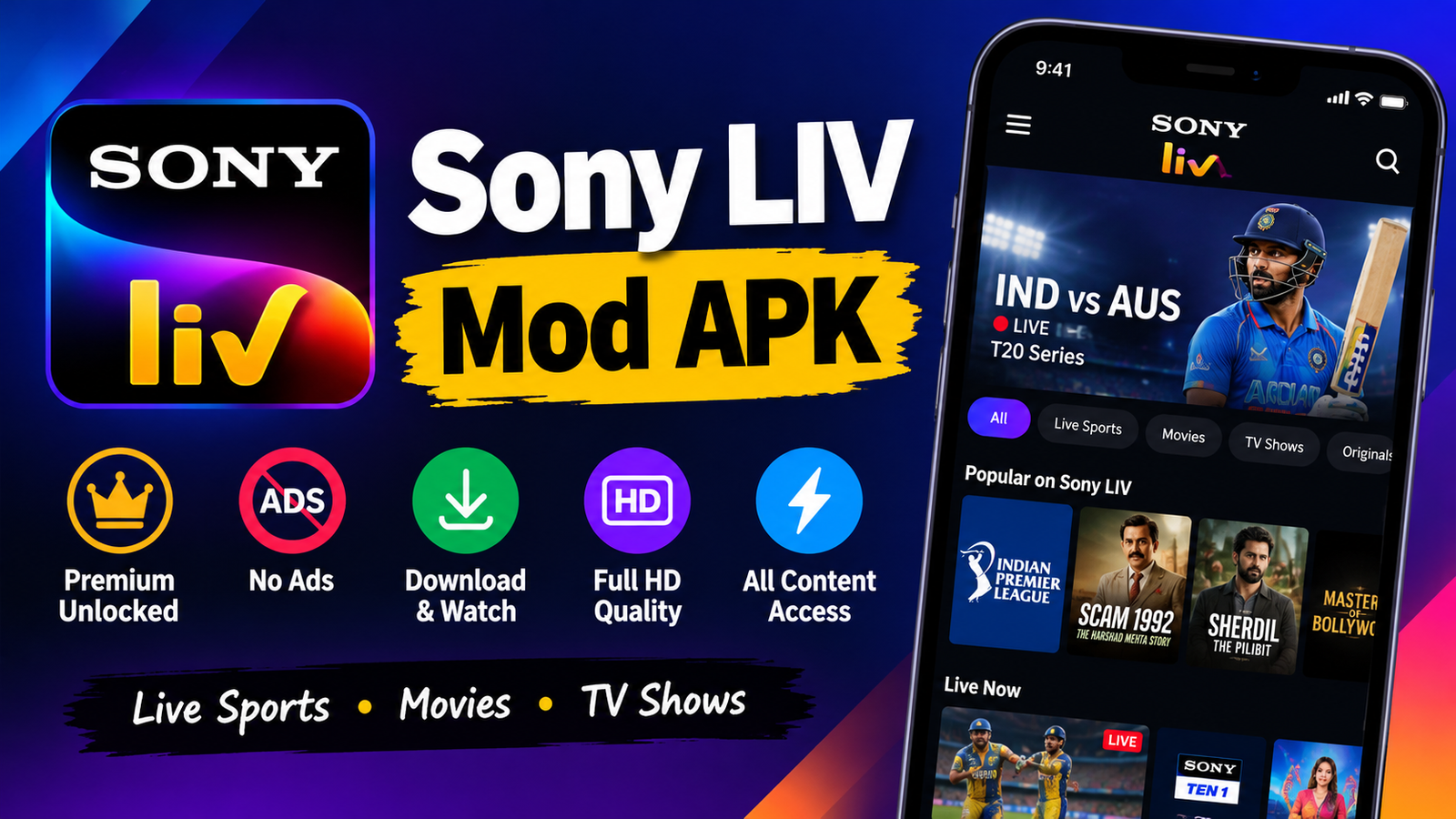Sony LIV Mod APK: Features, Risks, Compatibility, and Safe Alternatives