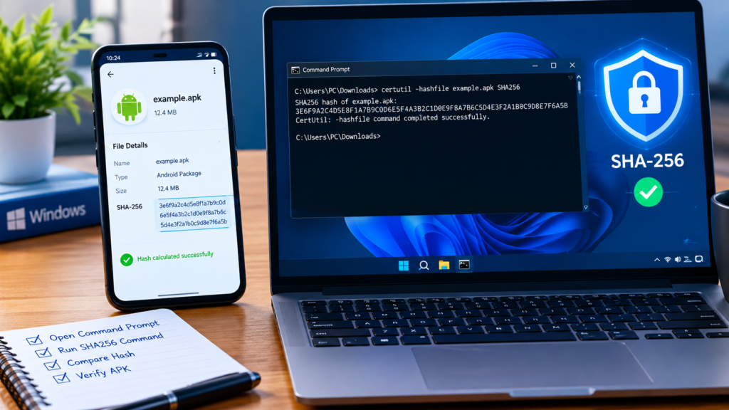 How to Check APK SHA256 on Windows